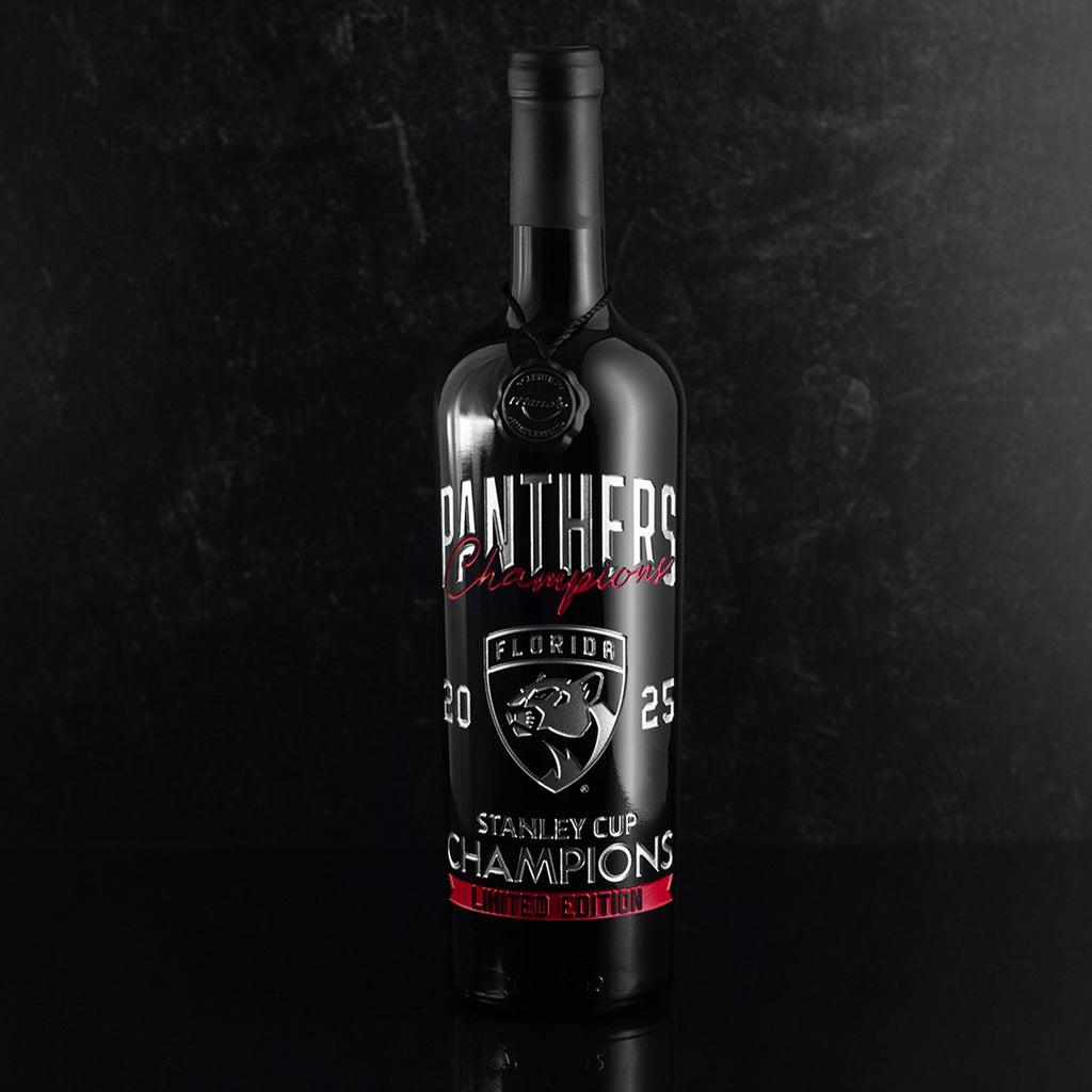 2025 Florida Panthers Stanley Cup Champions Etched Wine