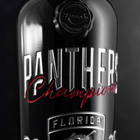 Mano's Wine cabernet sauvignon bottle etched with Florida Panthers 2025 Stanley Cup champions