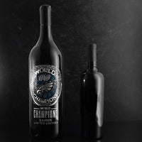 Mano's Wine Philadelphia Eagles 2024 World Champions 3L etched cabernet sauvignon wine bottle