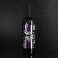 Mano's Wine bottle with etched design of Minnesota Vikings SKOL Vikings Limited Edition 2 cabernet sauvignon