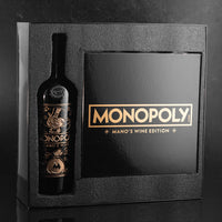 Monopoly Mano's Wine Edition board game and bottle in box