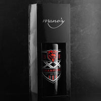 Chicago Bears 1985 40th anniversary 3L etched wine bottle in Mano's Wine black gift box