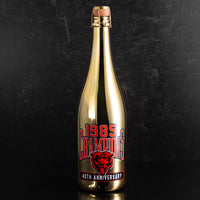 Mano's Wine bubbly bottle celebrating the 40th anniversary of the Chicago Bears 1985 Champion team