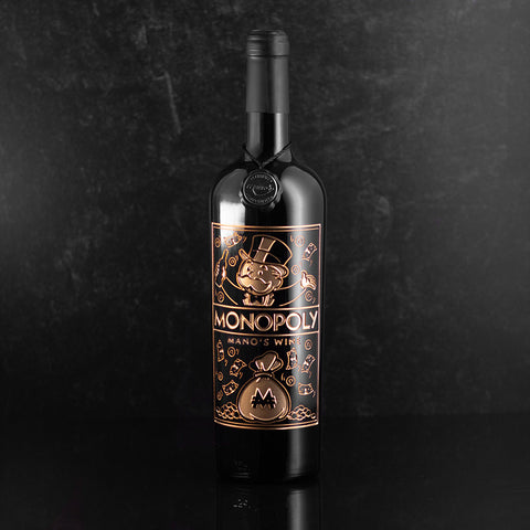 Monopoly Board Game Etched Bottle