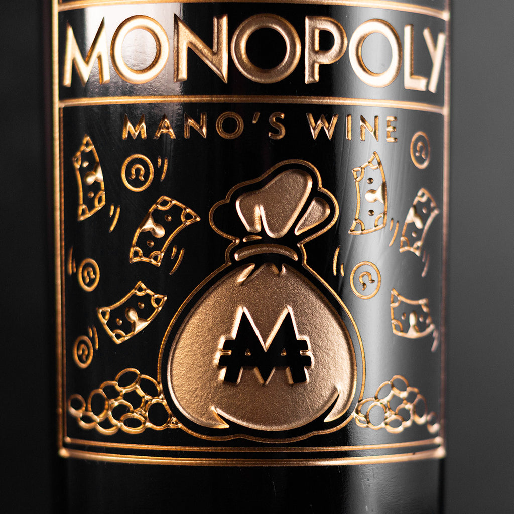 Monopoly Board Game Etched Bottle