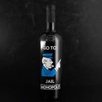 Monopoly Go To Jail Etched Wine