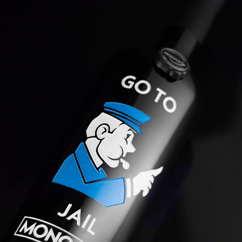 Monopoly Go To Jail Etched Wine