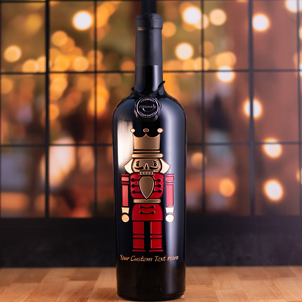 Nutcracker Custom Etched Wine Bottle