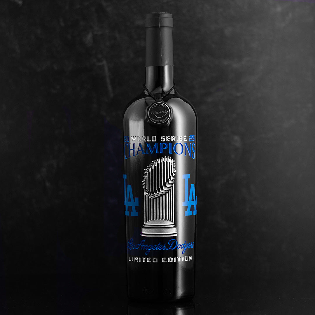 LA Dodgers™ 2025 World Series™ Trophy Etched Cabernet Sauvignon