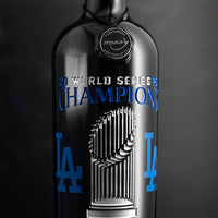 Los Angeles Dodgers 2025 World Series Champions Trophy Etched Wine