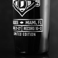 Miami, FL, Record 16-0, Limited Edition etched in silver on Indiana University 2025 National Champions Wine bottle