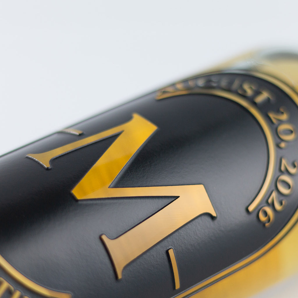 Custom Initial Oval Frame Chardonnay Etched Wine