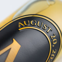 Custom Initial Oval Frame Chardonnay Etched Wine