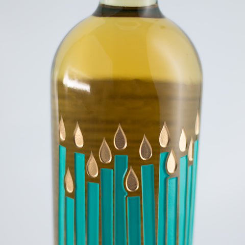 Happy Birthday Candles Chardonnay Custom Etched Wine