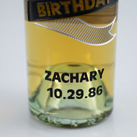 Happy Birthday Ribbon Chardonnay Custom Etched Wine
