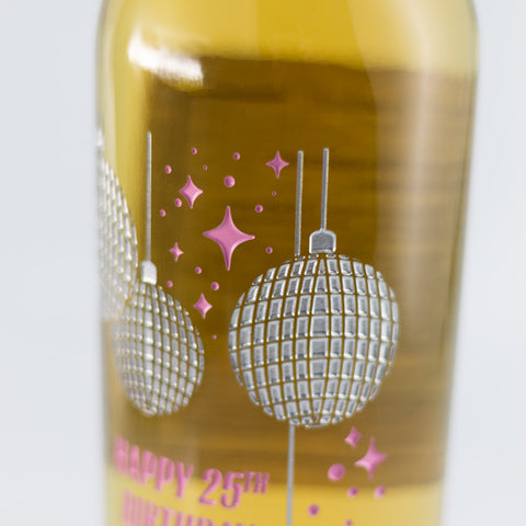 Happy Birthday Disco Chardonnay Custom Etched Wine