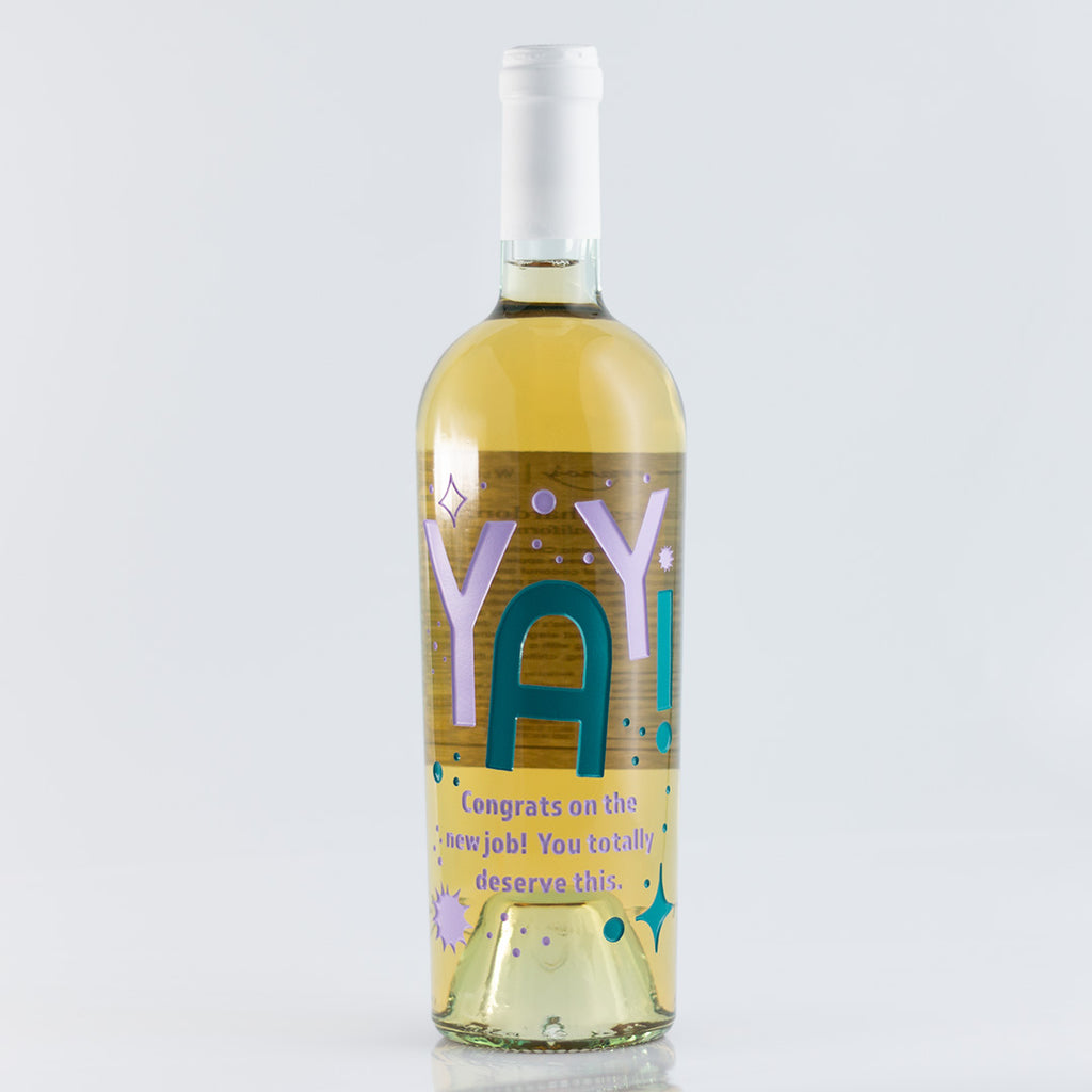 Yay! Chardonnay Custom Etched Wine