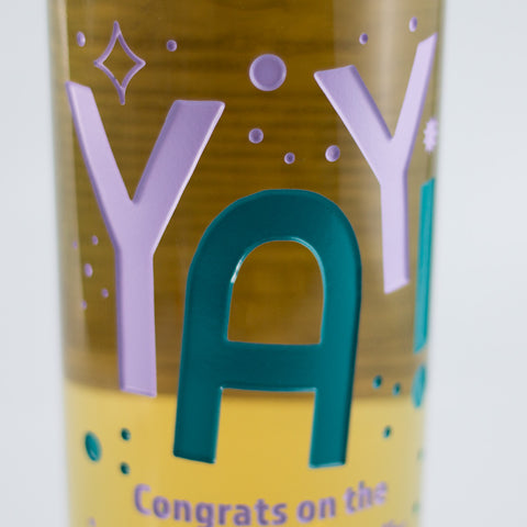Yay! Chardonnay Custom Etched Wine