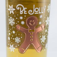 Be Jolly Gingerbread Chardonnay Custom Etched Wine