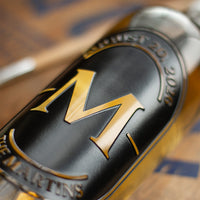 Custom Initial Oval Frame Chardonnay Etched Wine