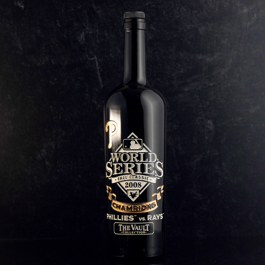 Philadelphia Phillies 2008 World Series Vault Etched Wine