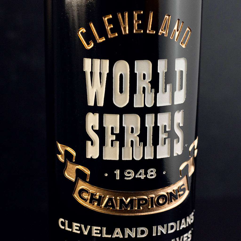 Cleveland 1948 World Series Vault Etched Wine