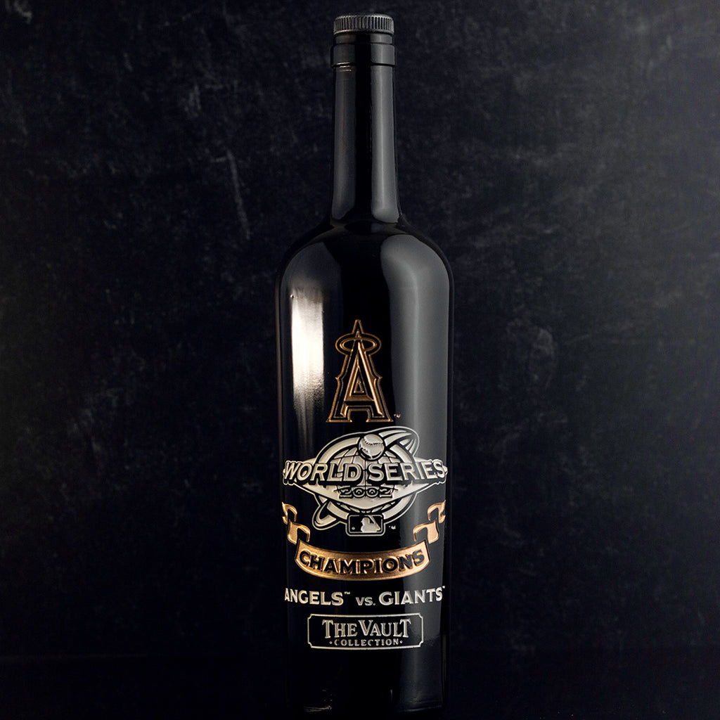 Los Angeles Angels 2002 World Series Vault Etched Wine