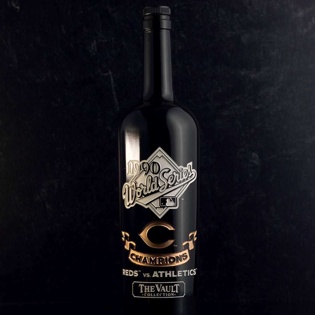 Cincinnati Reds 1990 World Series Vault Etched Wine