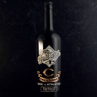 Cincinnati Reds 1990 World Series Vault Etched Wine
