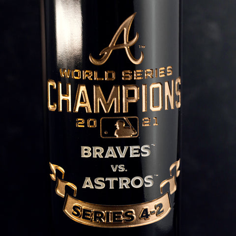 Atlanta Braves 2021 World Series Vault Etched Wine