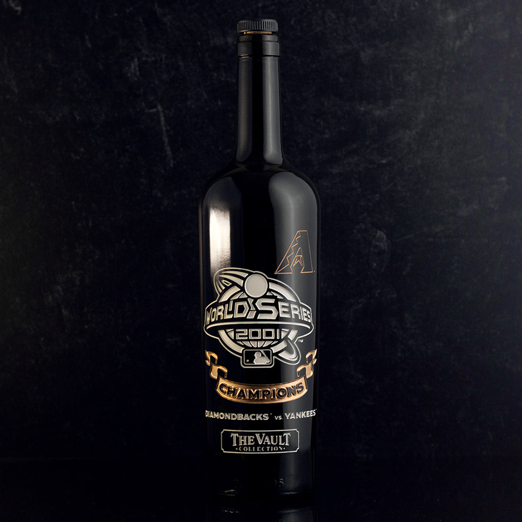 Arizona Diamondbacks 2001 World Series Vault Etched Wine