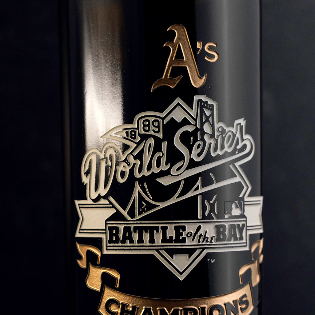 Oakland Athletics 1989 World Series Vault Etched Wine