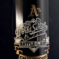 Oakland Athletics 1989 World Series Vault Etched Wine