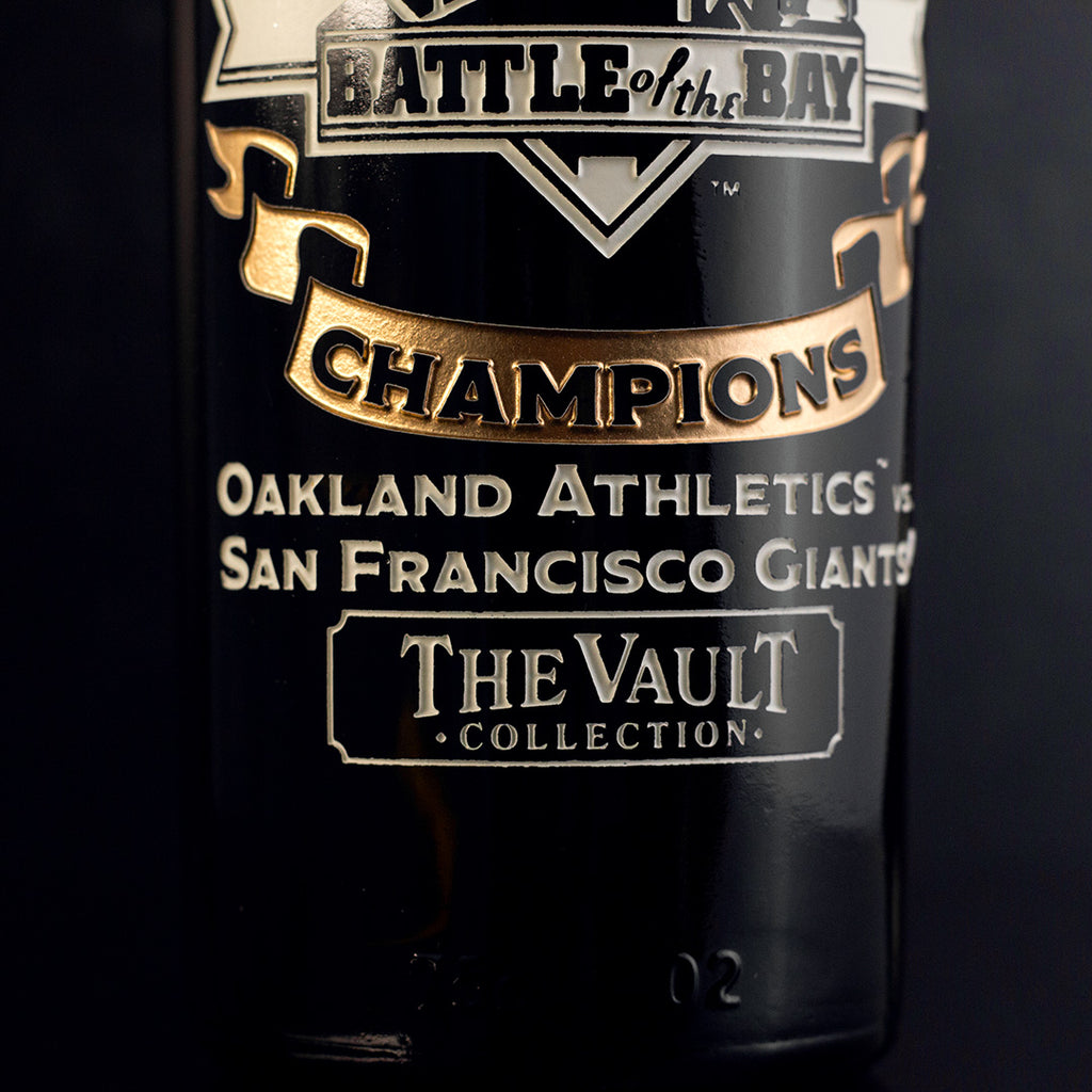 Oakland Athletics 1989 World Series Vault Etched Wine