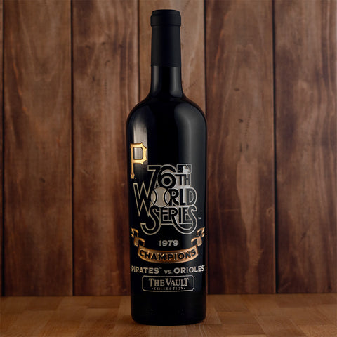 Pittsburgh Pirates 1979 World Series Vault Etched Wine
