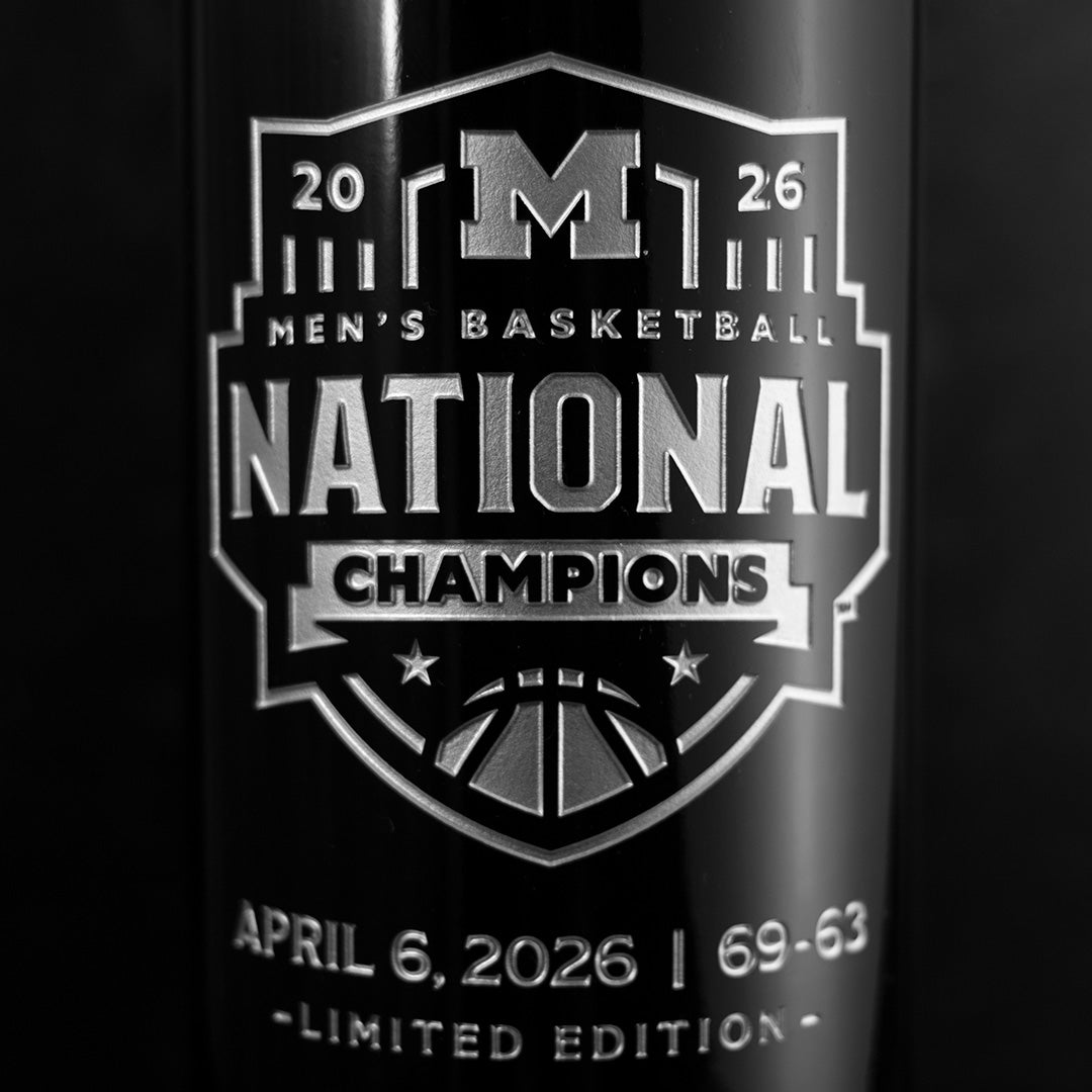 Michigan 2026 Men's Basketball National Champions 3L Etched Wine