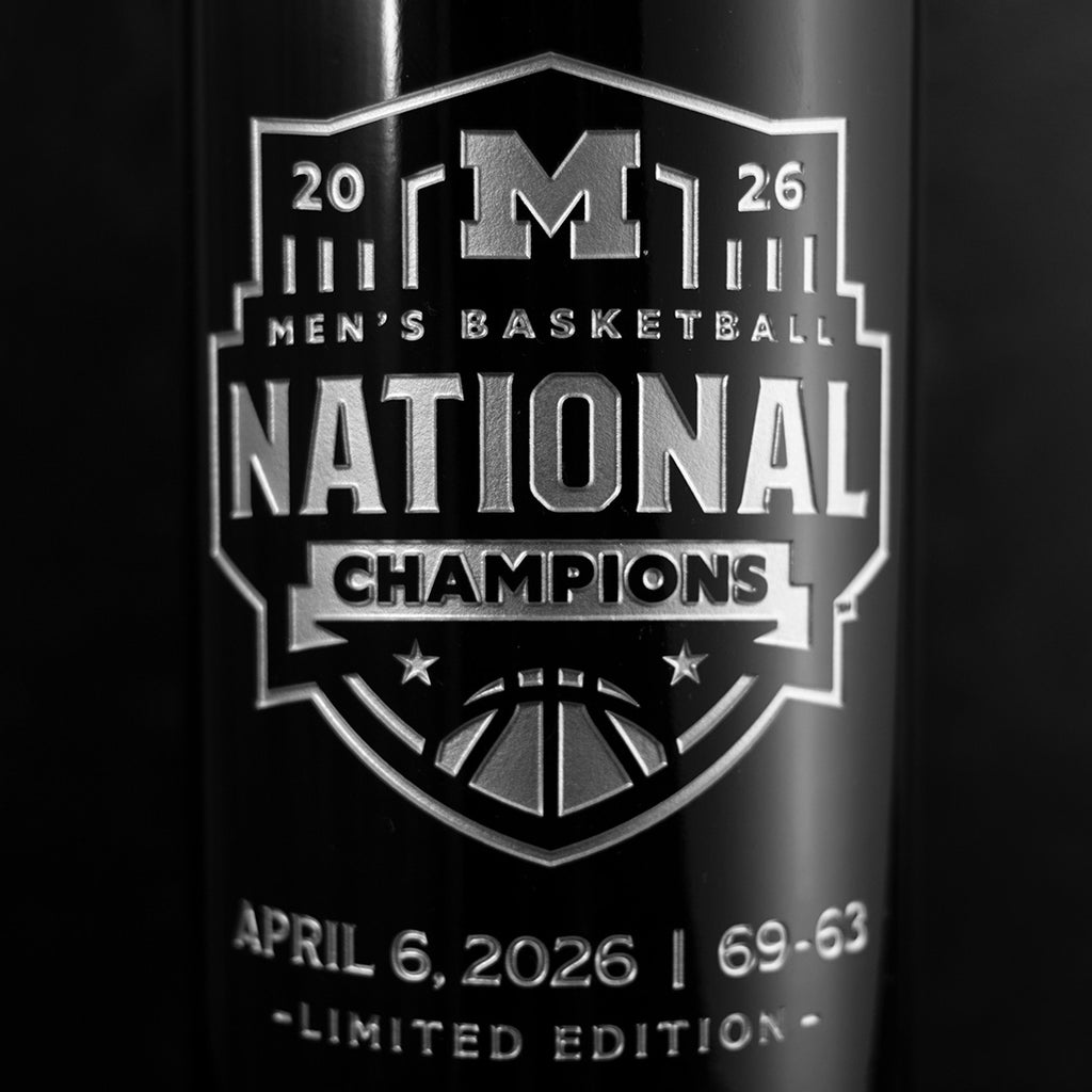 Michigan  2026 Men's Basketball National Champions 3L Etched Wine