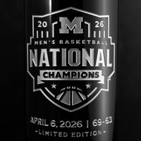 Michigan  2026 Men's Basketball National Champions 3L Etched Wine