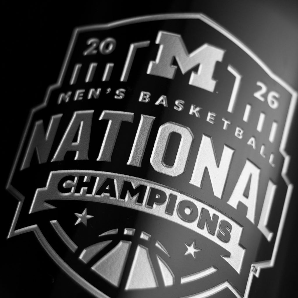 Michigan  2026 Men's Basketball National Champions 3L Etched Wine
