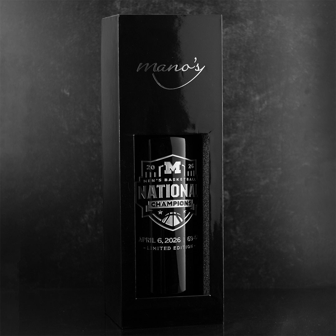 Michigan 2026 Men's Basketball National Champions 3L Etched Wine