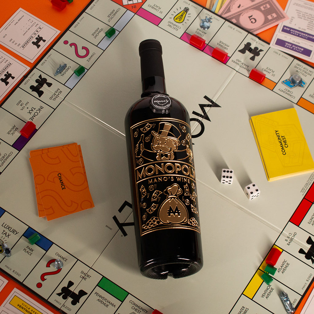 Monopoly Board Game Etched Bottle