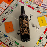 Monopoly Board Game Etched Bottle