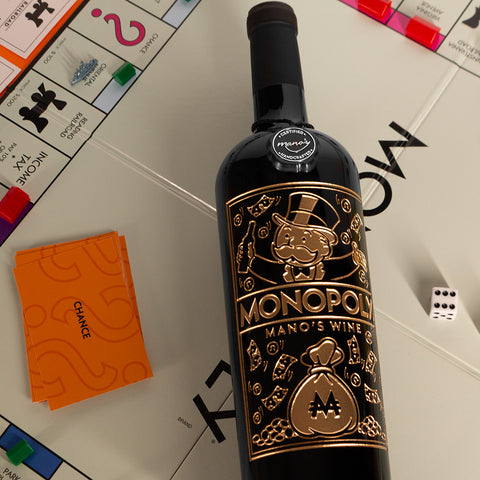 Monopoly Board Game Etched Bottle
