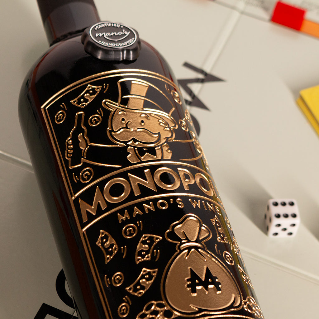 Monopoly Board Game Etched Bottle