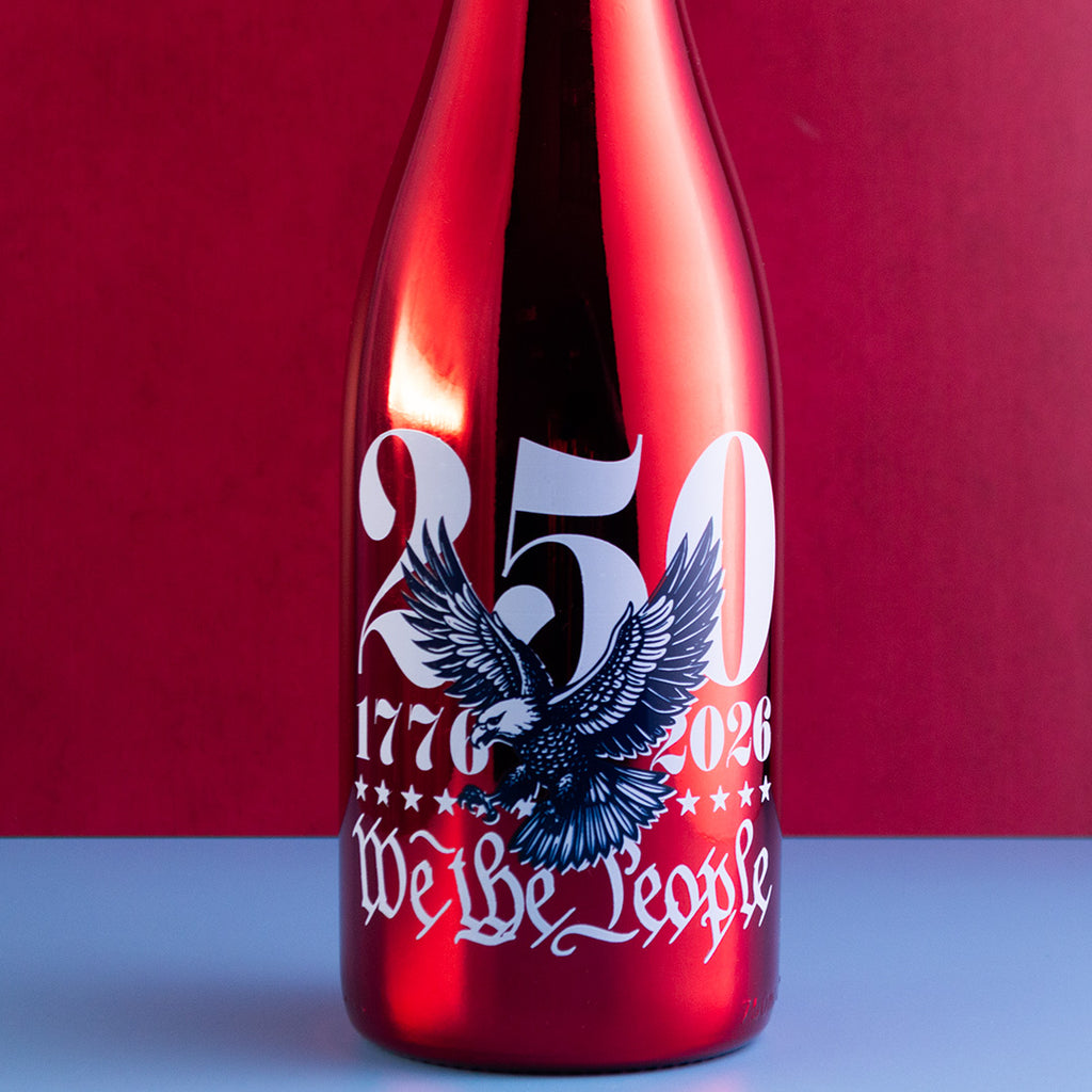 America 250 Years Celebration Metallic Red Bubbly