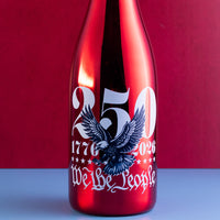 America 250 Years Celebration Metallic Red Bubbly