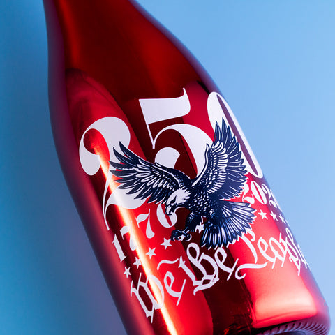 America 250 Years Celebration Metallic Red Bubbly