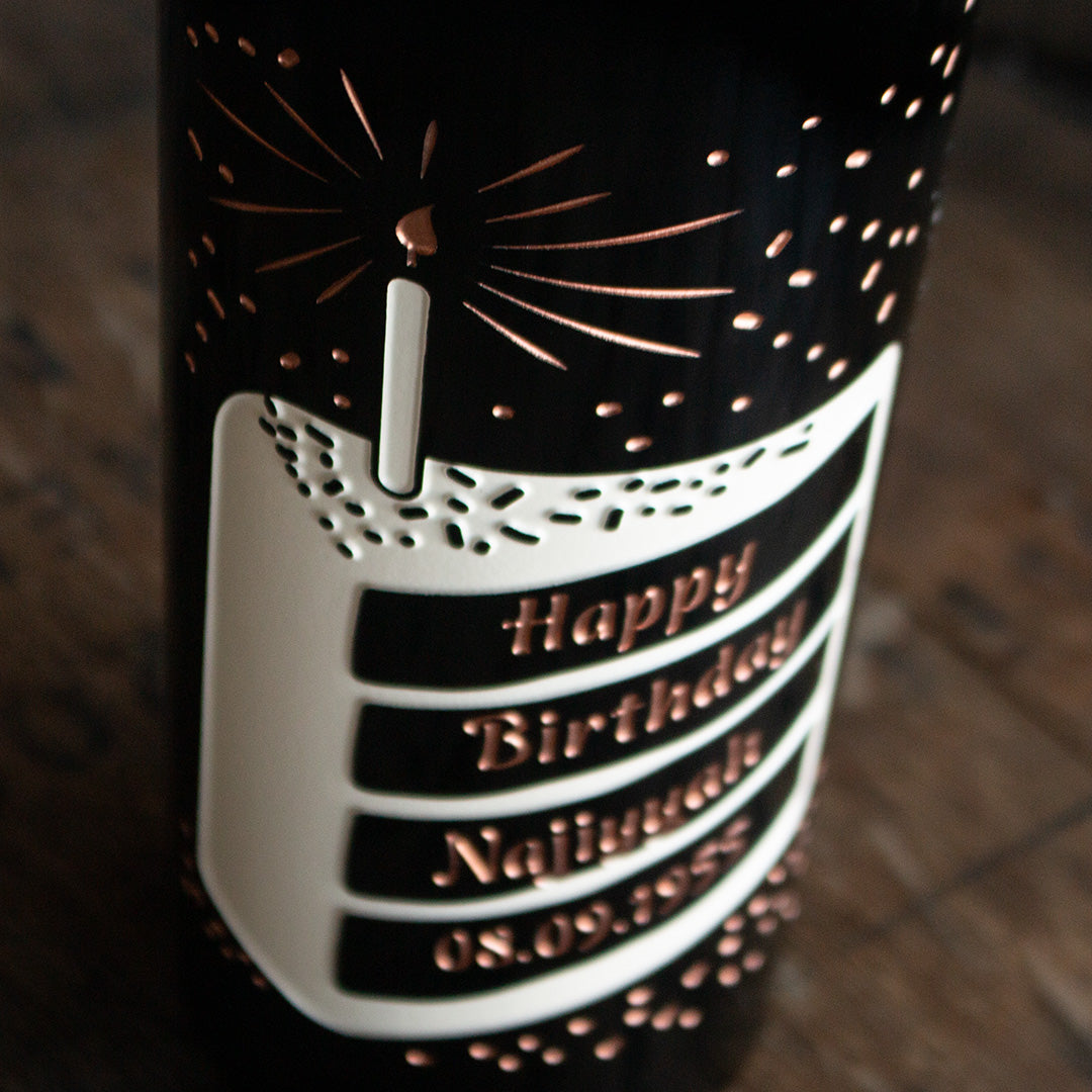 Custom etched bottle
