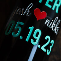 Happily Ever After Custom Etched Wine Bottle