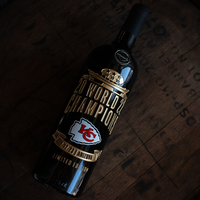 2022 Chiefs World Champions Stadium Etched Wine